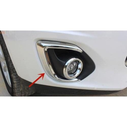 For Mitsubishi ASX 2013-2018 ABS Chrome Front fog lamp decoration frame Rear fog lamp decoration frame Protective Car styling