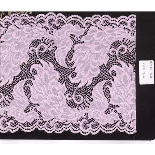 18.5cm high quality nylon spandex elastic lace trim,YX-6534