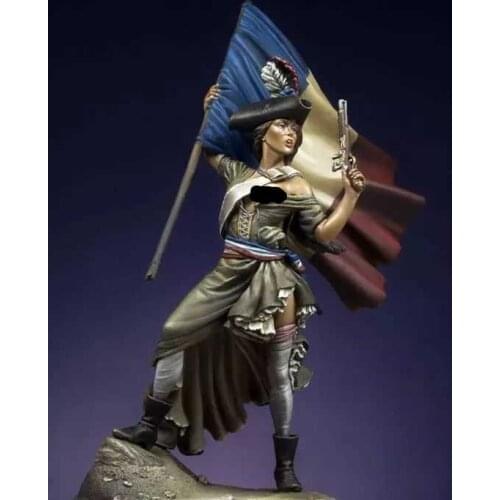 75mm scale French revolutionary women Resin Model Kit Model figure Free Shipping