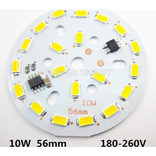 10w 56mm led Lamp plate integrated driver 5730 aluminum plate can direct connect with AC220v For lamp lighting