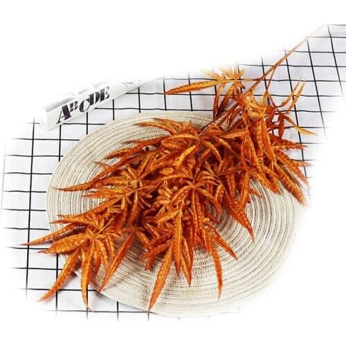 110cm Artificial Autumn Maple Leaves Branch Church Thanksgiving Halloween Wedding Decoration Photo Prop