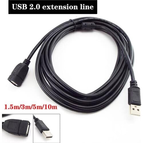 1.5m 3m 5m 10m USB 2.0 Extension Cable Data Male To Female Cable Super Speed Data Extender Cord Wire For PC Laptop Keyboard