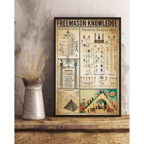 Freemason Vintage Tin Signs Metal Poster Garage Shop Home Wall Decoration Metal Sign Wall Poster Wall Home Decora