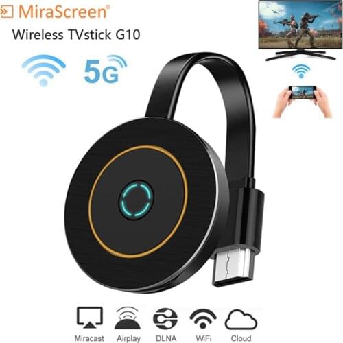 MiraScreen G10 2.4G 5.8G WiFi 4K TV Stick anycast Miracast ios Android TV Dongle Receiver MirrorScreen DLNA Airplay 5G TV Stick