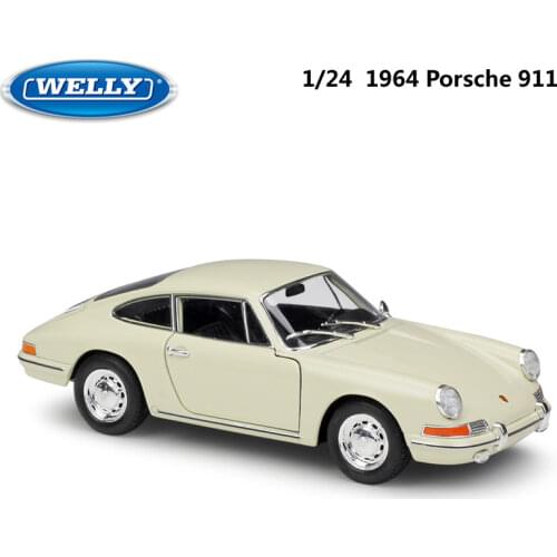 WELLY Diecast Car 1:24 Scale 1964 Porsche 911 High Simulation Model Car Toy Metal Alloy Toy Car For Children Gifts Collection