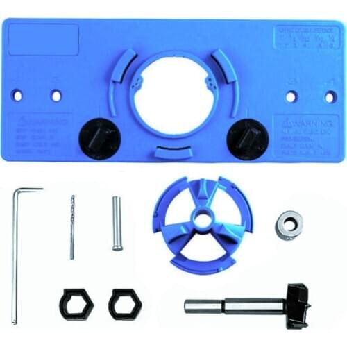 35MM Concealed Cup Style Hinge Jig Boring Hole Drill Guide + Forstner Bit Wood Cutter Carpenter Woodworking DIY Tools