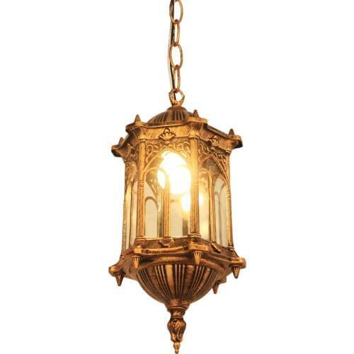 Outdoor light balcony waterproof garden lamp living room grape rack bronze decorative chandelier led