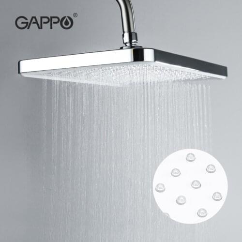 GAPPO Round & Square Showerhead Rainfall Shower Chrome High Pressure Ultra-thin Shower Head Faucet Ducha