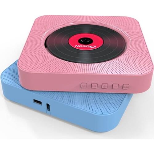 CD Player Wall-mounted Bluetooth Portable Home Audio with Remote Control FM Radio Built-in HiFi Speaker USB MP3 music prenatal