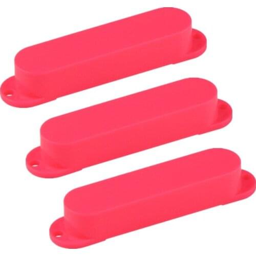 NEW 3pcs Closed Single Coil Pickup Covers Pink Electric Guitar Pickup Covers No Hole