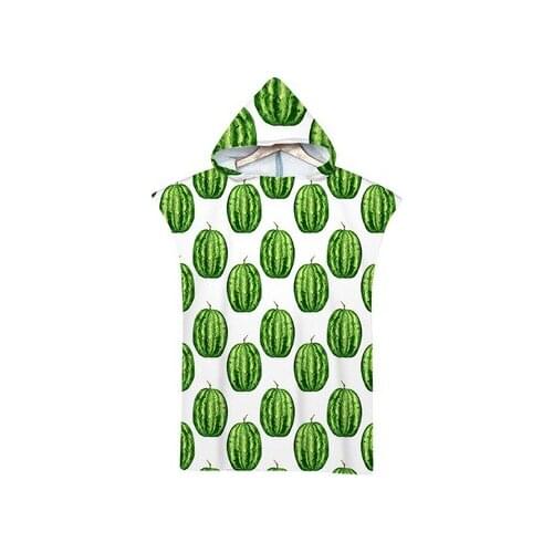 Fruit Series Parent-child Microfiber Beach Poncho Towel Outdoor Hooded Wearable Bath Hooded Towel Seaside Changing Robes