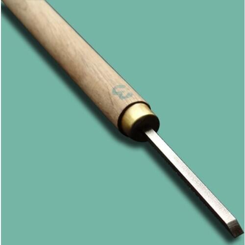 Wood Carving Cutter Steel Polishing Knife 0.2cm Flat Carving Chisel Woodcut Knife Handheld Woodworking Tools