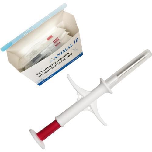 Box (20pcs) package 2.12x12mm RFID animal pet microchip ID syringe with glass tag for Veterinary pet identification chip
