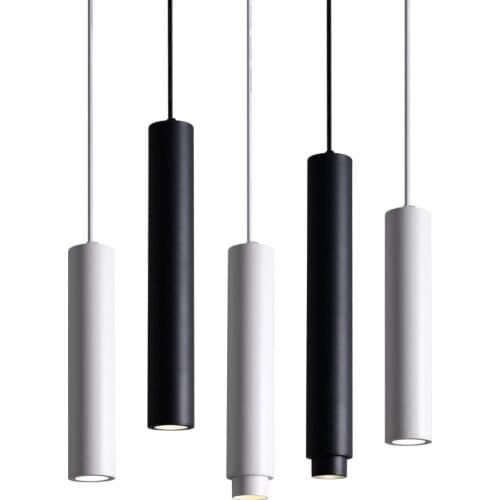 Modern Creative 7W Focusing Zoom LED Pendant Light Long Tube Hanging Light Kitchen Bar Shop Counter Pendant Light For Bedroom
