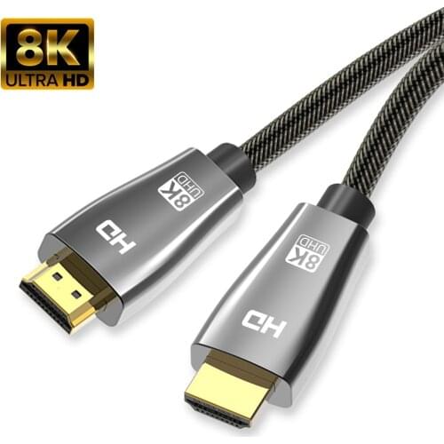 Super Cable HDMI-compatible 2.1 Cobra UHD HDR 8K@60Hz High Speed 48Gbps HDCP2.2 HDR eARC 3D for PS4 SetTop Box HDTVs Projector