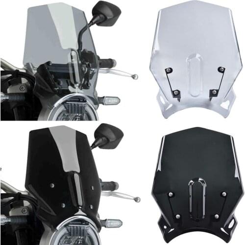 Motorcycle Windshield Windscreen Airflow Wind Deflector Fly screen For Honda CB1000R CB650R CB 1000R 650R 2018 2019 Black Clear