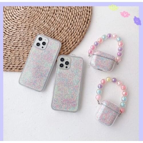 Funny Quicksand Phone Cases for Apple IPhone 12 11 Pro Max 11 Pro XR XS 8 7 Plus Bluetooth Earphone Cover for Airpods Pro 1 2