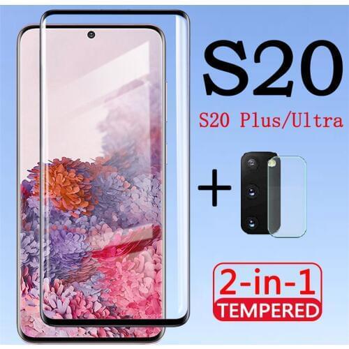 2in1 Protective Glass For Samsung Galaxy s20 s20plus s20ultra Screen Protector with Camera Lens s 20 Plus s21 Tempered Film Case
