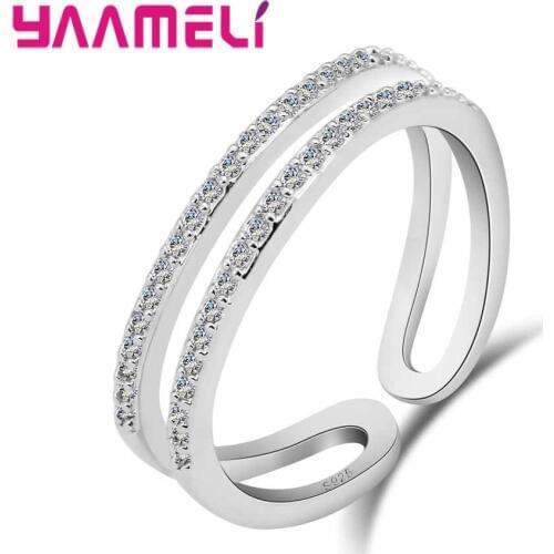 New Top Quality Fashion Women Finger Rings Jewelry 925 Sterling Silver Wedding Engagement Ring Gift For Female Anillos