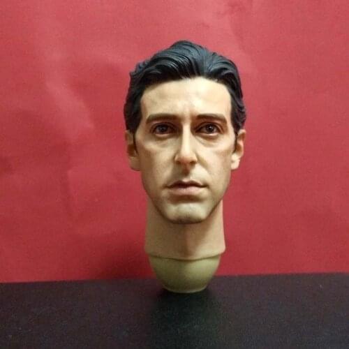 1/6 Scale Al Pacino Head Sculpt The Godfather Young Head Carving Model for 12in Phicen Tbleague Action Figure Accessories