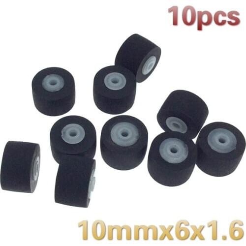 10pcs 10mmx6x1.6 car retractor press belt pulley, deck audio pressure recorder press pinch roller tape player Stereo Rubber