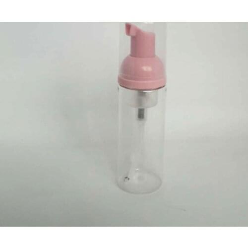 12ps 30ml 60ml Plastic Foam Pump Refillable Empty Cosmetic Bottle Lashes Cleanser Soap Dispenser Shampoo bottle with Pink Pump