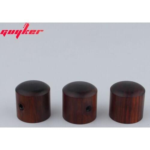 3 Pcs GUYKER Red sandalwood/Ebony Potentiometer Knob Inner Diameter 6MM for Guitar Bass Accessories