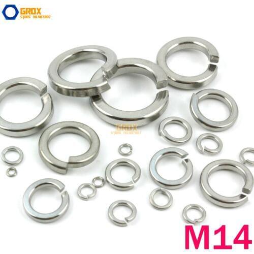 30 Pieces M14 Split Lock Washer Marine Grade 316 Stainless Steel