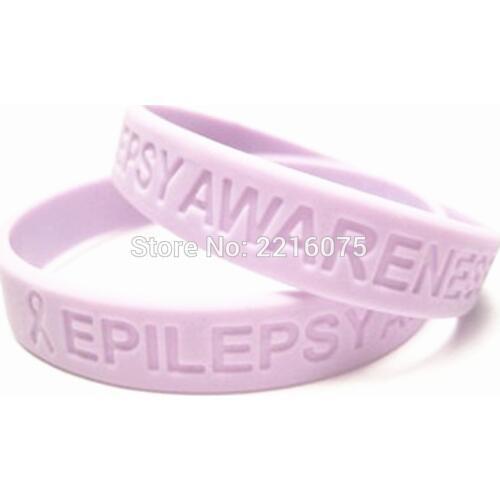300pcs Medical Alert Epilepsy Awareness wristband silicone bracelets free shipping by DHL express