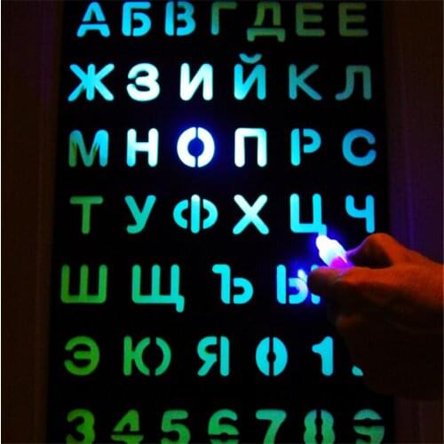 A3 A4 A5 Drawing Writing Board Light Up Pen Montessori Toys 4 Year Glow Painting Model Russian Educational Games for Children
