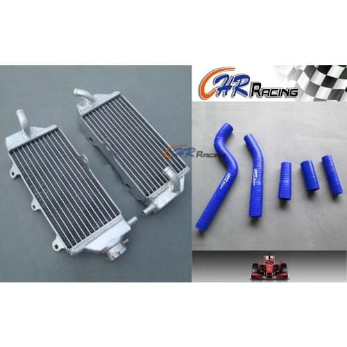 Aluminum radiator +Blue hose For YAMAHA YZF250 YZ250F YZ 250F 10-13 11 12 2011 2012 2013