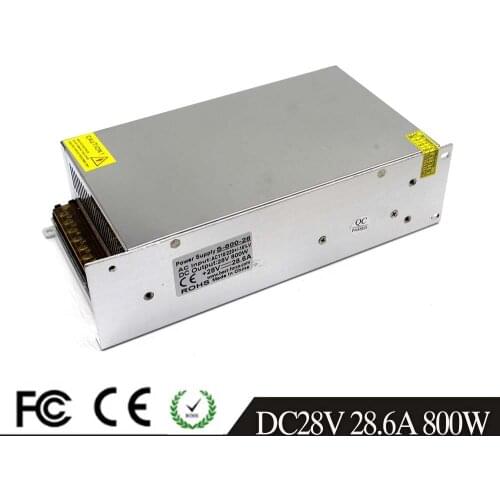 DC28V Power Supply Switching 28.6A 800W Driver Transformers 220V 110V AC To DC 28V Power Adapter for CCTV DIY LED Strip Lighting