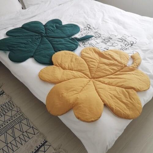 Nordic Baby Play Mats Leaves Floor Carpet Infant Crawling Blanket Plush Home Fabric Cushion Rug Toys Mat For Children Room Decor