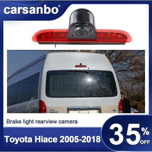 For Toyota commercial Hiace 2005-2018 rearview mirror brake light waterproof with PAL/NSTC ,reference line on/off switch funct