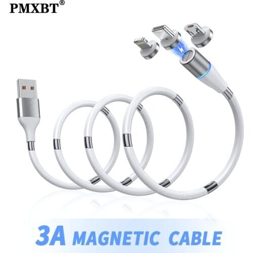 Magnetic Rope USB Cable Type C Micro USB Fast Charging For iPhone 12 11 Pro MAX Xiaomi Redmi Data Sync Magnet Charger Wire Cord