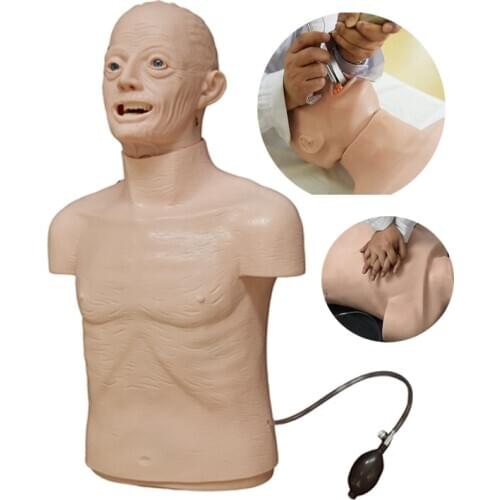 Electronic Type Elderly CPR and Intubation Training Manikin First Aid Dummy