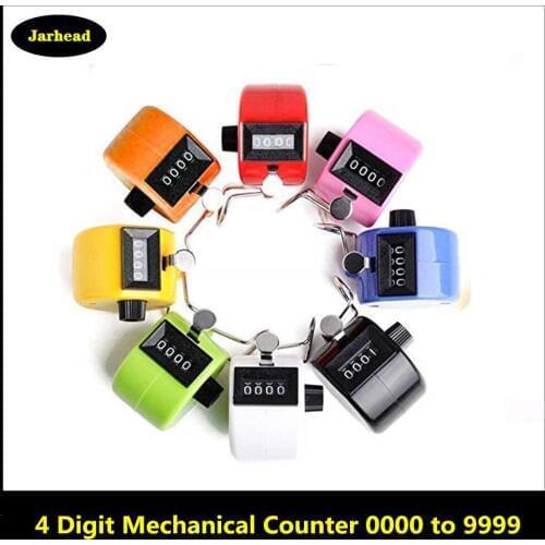 4 Digit Mechanical Counter 0000 to 9999 4 Digit Number Manual Mechanical Clicking Hand Counter For Sports Running Kicking