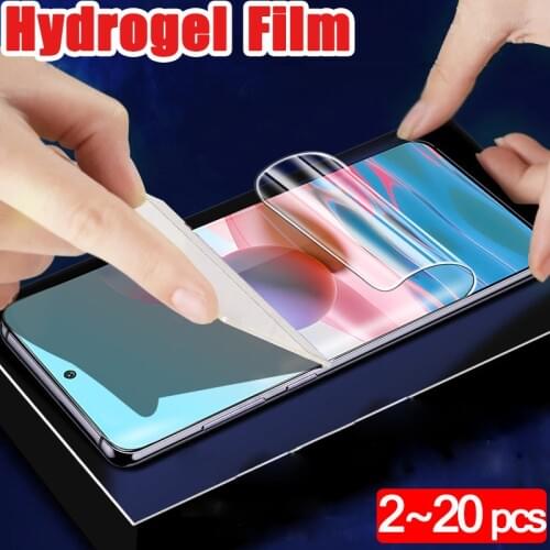 20 pcs , 100d curved full cover Soft protective glass for redmi 9a 9c Hydrogel Film redmi note 9 s screen protector poco f2 pro