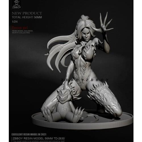 H75mm 1/24 Resin model kits figure beauty colorless and self-assembled TD-2630