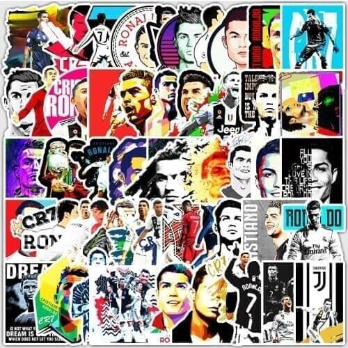 30/50Pcs Soccer Star Cartoon Graffiti Stickers Classic Toy DIY Luggage Guitar Laptop Waterproof PVC Classic Toy Sticker Decals