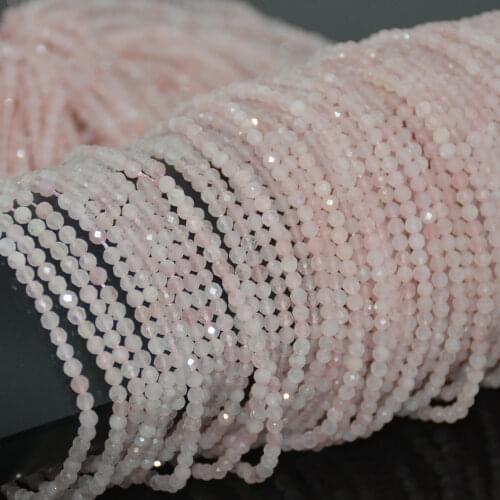 Natural Clean Quality Pink Morganite Faceted Round Beads 2.2mm / 2.8mm - 20% off for 2 strands