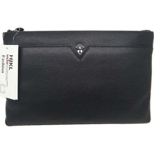 2020 mans new small documents bags portable fashionable genuine real leather with zipper