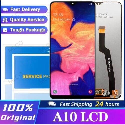 Super Amoled 6.2" Display with frame for SAMSUNG Galaxy A10 A105 A105F SM-A105F LCD Touch Screen Digitizer Assembly Replacement