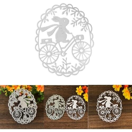 Easter Bunny Wreath Metal Cutting Dies Stencil Scrapbooking DIY Album Stamp Card