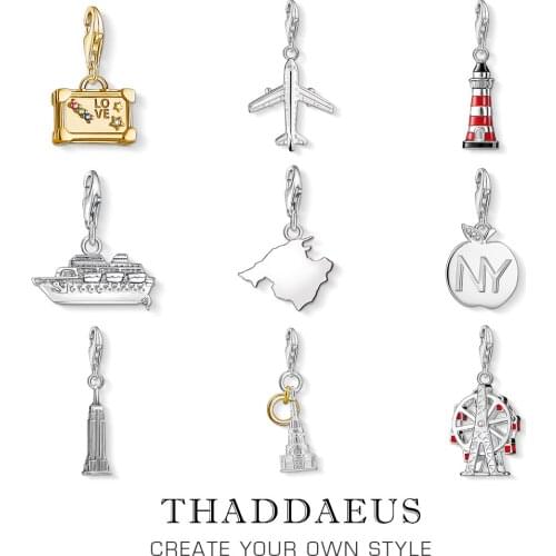 Mallorca Charm Pendants Pure 925 Sterling Silver Spanish Island Trendy Relaxing Holiday Gift For Women Men Jewelry Fit Bracelets