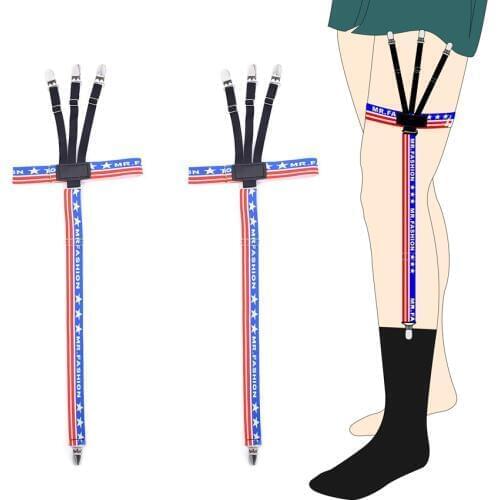 New Shirt Garters Mans Shirt Stays Holder Leg Suspenders Duck Clips Elastic Uniform Strap Shirt Garters