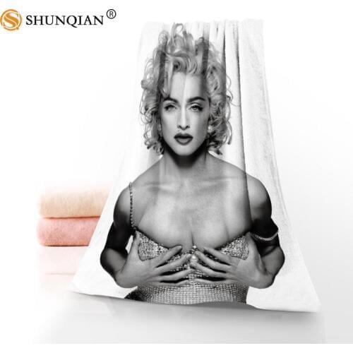 Custom Madonna 35x75cm 70x140cm Towels Facecloth Bath Towel Microfiber Washcloth Quick drying Sports Towel