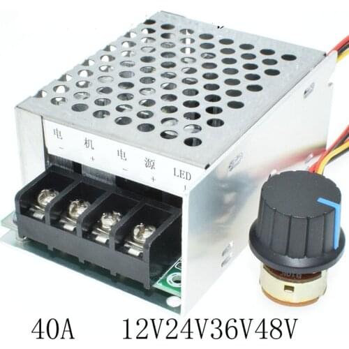 40A DC motor drive two-wire brush motor speed controller 12V 24V 36V 48V high power