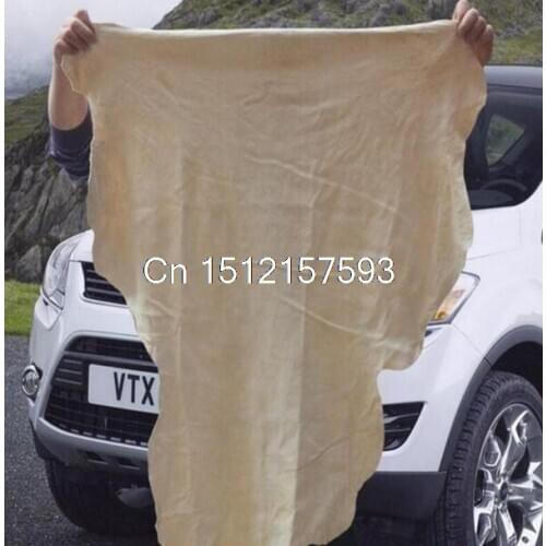 Promotion Gift ! Shammy Sheepskin Washing Sponge Chamois Genuine Leather Cloth Drying Cleaning Towel Absorbent Free Shipping