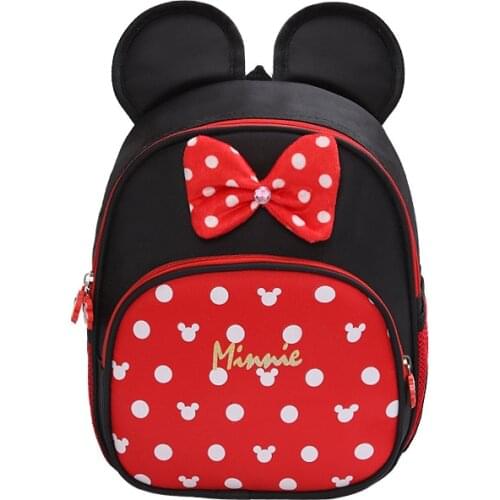 Disney Mickey Mouse Minnie Mouse Backpack Kids Small Bag kawaii Bag For Girl Boy